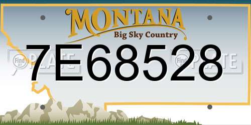 7E68528 Montana License Plate