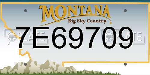 7E69709 Montana License Plate