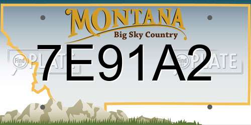 7E91A2 Montana License Plate