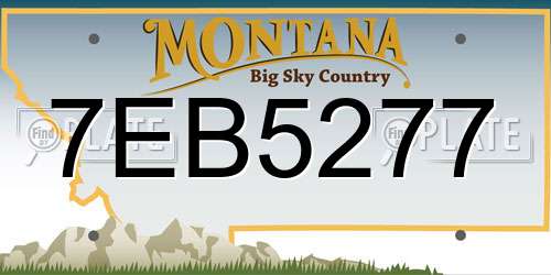 7EB5277 Montana License Plate