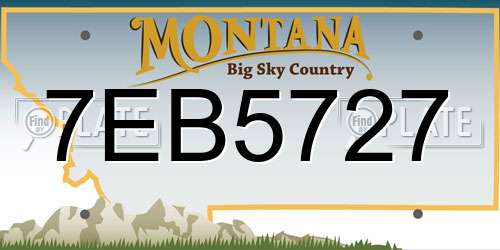 7EB5727 Montana License Plate