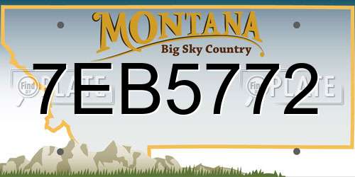 7EB5772 Montana License Plate