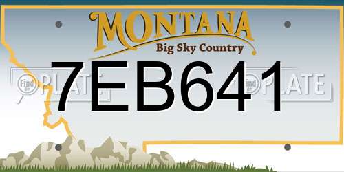 7EB641 Montana License Plate