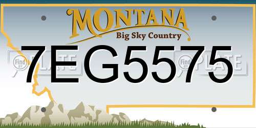 7EG5575 Montana License Plate