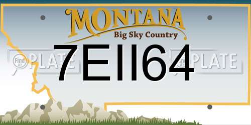 7EII64 Montana License Plate