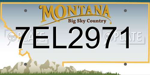 7EL2971 Montana License Plate