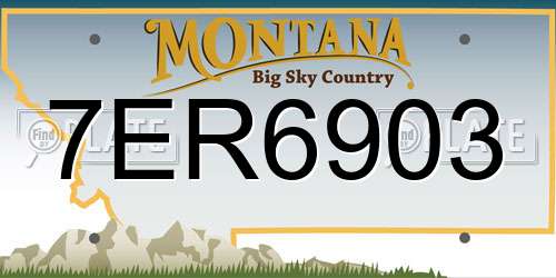 7ER6903 Montana License Plate