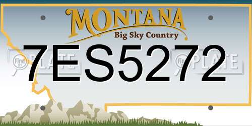 7ES5272 Montana License Plate
