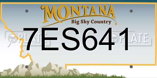 7ES641 Montana License Plate