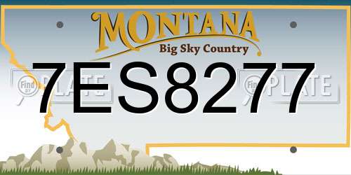 7ES8277 Montana License Plate