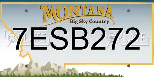 7ESB272 Montana License Plate