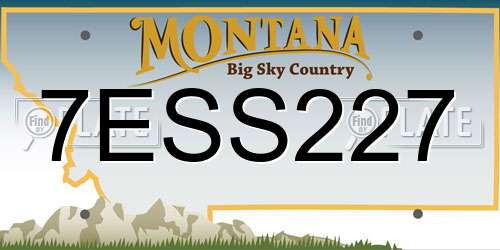7ESS227 Montana License Plate