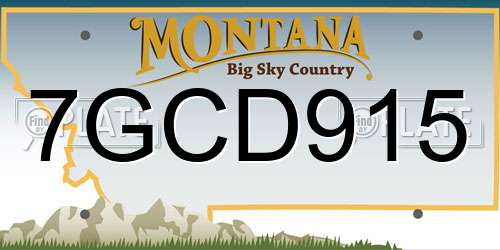 7GCD915 Montana License Plate