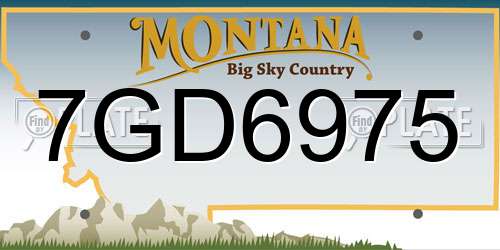 7GD6975 Montana License Plate