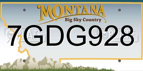 7GDG928 Montana License Plate