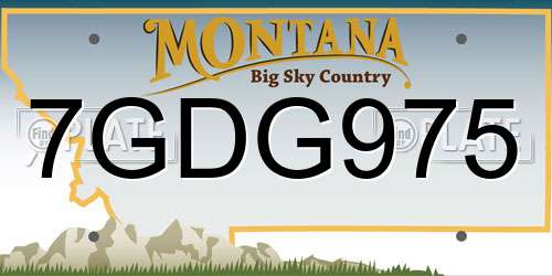 7GDG975 Montana License Plate