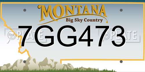 7GG473 Montana License Plate