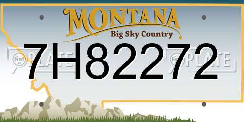 7H82272 Montana License Plate