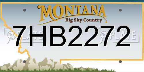 7HB2272 Montana License Plate