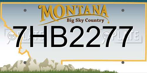 7HB2277 Montana License Plate