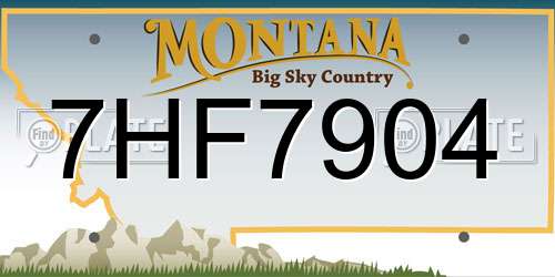 7HF7904 Montana License Plate