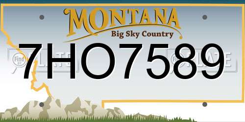 7HO7589 Montana License Plate