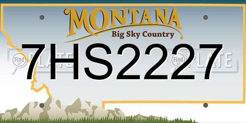 7HS2227 Montana License Plate
