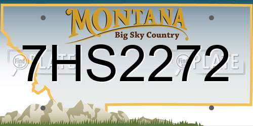 7HS2272 Montana License Plate