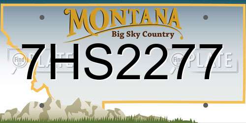 7HS2277 Montana License Plate