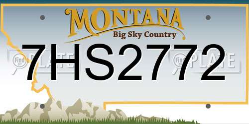 7HS2772 Montana License Plate