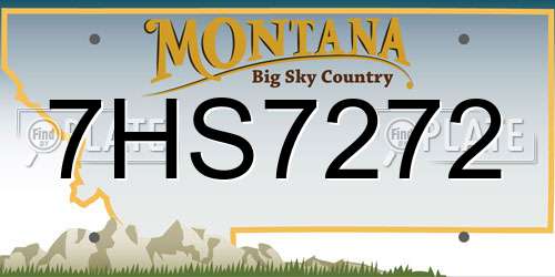 7HS7272 Montana License Plate