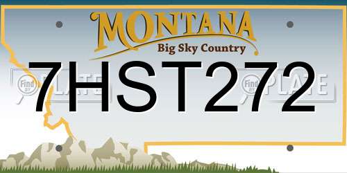 7HST272 Montana License Plate