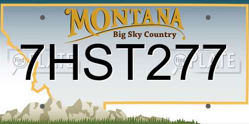 7HST277 Montana License Plate