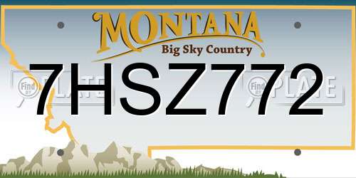 7HSZ772 Montana License Plate