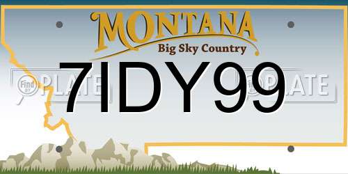 7IDY99 Montana License Plate