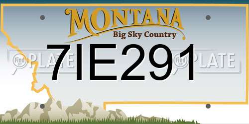 7IE291 Montana License Plate
