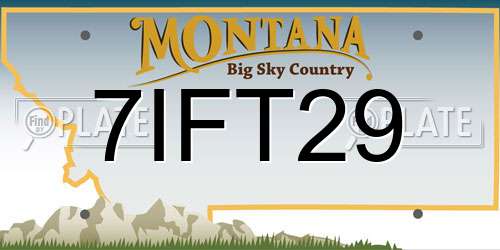 7IFT29 Montana License Plate