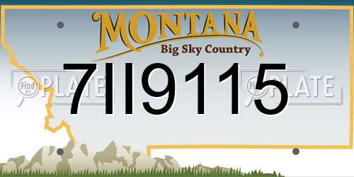 7II9115 Montana License Plate