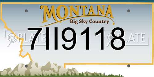 7II9118 Montana License Plate