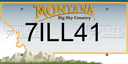7ILL41 Montana License Plate
