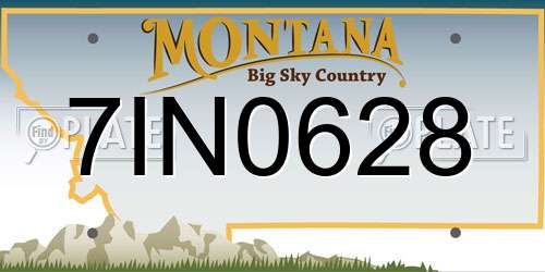 7IN0628 Montana License Plate