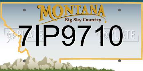 7IP9710 Montana License Plate