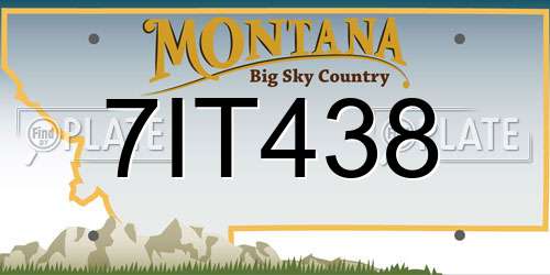 7IT438 Montana License Plate