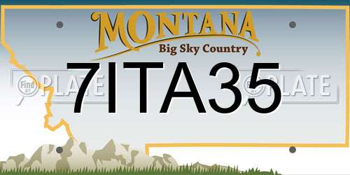7ITA35 Montana License Plate