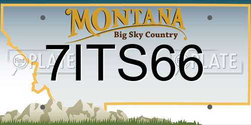 7ITS66 Montana License Plate