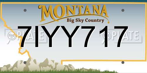 7IYY717 Montana License Plate