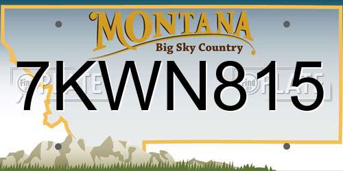 7KWN815 Montana License Plate