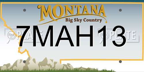 7MAH13 Montana License Plate