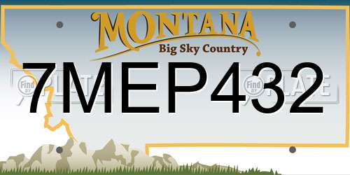 7MEP432 Montana License Plate