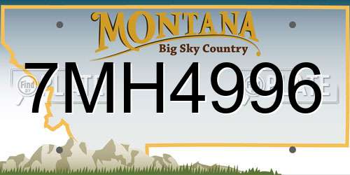 7MH4996 Montana License Plate